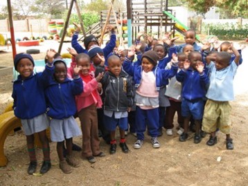 Botswanassa Francistownin koululaiset